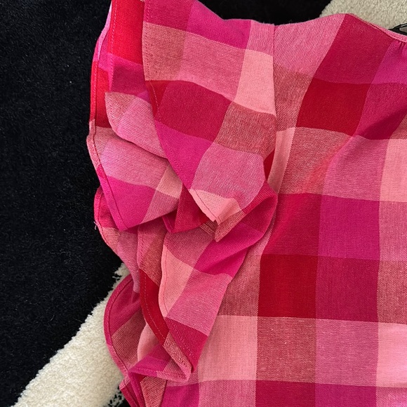 Kate Spade Pink and Red Ruffled Blouse - Picture 6 of 6